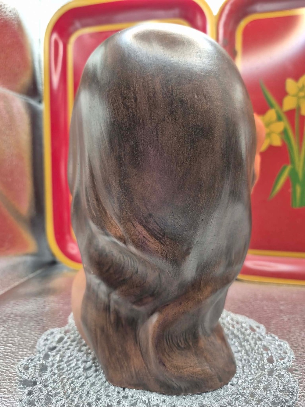 Beautiful Hawaiian Polynesian Hula Woman Statue - Vintage Chalkware Bust MARWAL - Picture 8 of 11